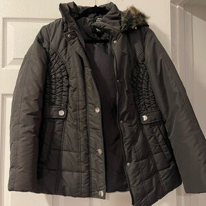 INTL d.e.t.a.i.l.s Fur Trimmed Hood Puffer Jacket